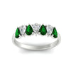 Load image into Gallery viewer, 1.50-ct-teardrop-seven-emerald-wedding-band-for-women-in-white-gold-fdwb8008pegemgrangle5-1.50ct-nl-wg.jpg