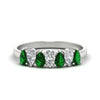 Load image into Gallery viewer, 1.50-ct-teardrop-seven-emerald-wedding-band-for-women-in-white-gold-fdwb8008pegemgrsleep-1.50ct-nl-wg.jpg
