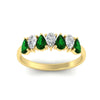 Load image into Gallery viewer, 1.50-ct-teardrop-seven-emerald-wedding-band-for-women-in-yellow-gold-fdwb8008pegemgrangle5-1.50ct-nl-yg.jpg