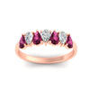 Load image into Gallery viewer, 1.50-ct-teardrop-seven-pink-sapphire-wedding-band-for-women-in-rose-gold-fdwb8008pegsadrpiangle5-1.50ct-nl-rg.jpg
