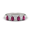Load image into Gallery viewer, 1.50-ct-teardrop-seven-pink-sapphire-wedding-band-for-women-in-white-gold-fdwb8008pegsadrpisleep-1.50ct-nl-wg.jpg