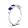Load image into Gallery viewer, 1.50-ct-teardrop-seven-sapphire-wedding-band-for-women-in-white-gold-fdwb8008pegsablangle2-1.50ct-nl-wg.jpg
