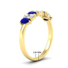 Load image into Gallery viewer, 1.50-ct-teardrop-seven-sapphire-wedding-band-for-women-in-yellow-gold-fdwb8008pegsablangle2-1.50ct-nl-yg-hw.jpg