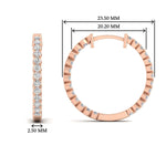 Load image into Gallery viewer, U Prong Diamond Hoop Earring