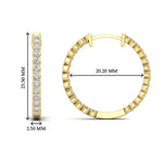 Load image into Gallery viewer, U Prong Diamond Hoop Earring