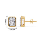 Load image into Gallery viewer, Minimalist Radiant Diamond Bezel Studs