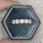 Load image into Gallery viewer, 1.50+Carat+Round+Cut+Five+Stone+Diamond+Band+In+14k+Yellow+Gold-FDENS141B-1.50+CT-4