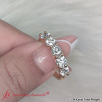 Load image into Gallery viewer, 1.50+Carat+Round+Cut+Five+Stone+Diamond+Band+In+14k+Yellow+Gold-FDENS141B-1.50+CT-4