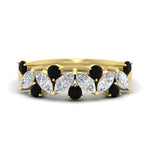 Load image into Gallery viewer, 1.85-ct-vintage-black-diamond-wedding-bands-for-women-in-yellow-gold-FDWB2308GBLACK-1.85CT-NL-YG