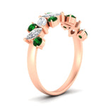 Load image into Gallery viewer, 1.85-ct-vintage-emerald-wedding-bands-for-women-in-rose-gold-FDWB2308GEMGR-1.85CT-NL-RG