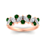 Load image into Gallery viewer, 1.85-ct-vintage-emerald-wedding-bands-for-women-in-rose-gold-FDWB2308GEMGR-1.85CT-NL-RG