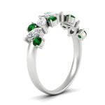 Load image into Gallery viewer, 1.85-ct-vintage-emerald-wedding-bands-for-women-in-white-gold-FDWB2308GEMGR-1.85CT-NL-WG