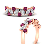 Load image into Gallery viewer, 1.85-ct-vintage-pink-sapphire-wedding-bands-for-women-in-rose-gold-FDWB2308GSADRPI-1.85CT-NL-RG