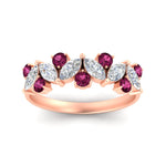 Load image into Gallery viewer, 1.85-ct-vintage-pink-sapphire-wedding-bands-for-women-in-rose-gold-FDWB2308GSADRPI-1.85CT-NL-RG