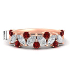 Load image into Gallery viewer, 1.85-ct-vintage-ruby-wedding-bands-for-women-in-rose-gold-FDWB2308GRUDR-1.85CT-NL-RG