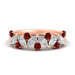 Load image into Gallery viewer, 1.85-ct-vintage-ruby-wedding-bands-for-women-in-rose-gold-FDWB2308GRUDR-1.85CT-NL-RG