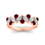 Load image into Gallery viewer, 1.85-ct-vintage-ruby-wedding-bands-for-women-in-rose-gold-FDWB2308GRUDR-1.85CT-NL-RG