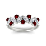Load image into Gallery viewer, 1.85-ct-vintage-ruby-wedding-bands-for-women-in-white-gold-FDWB2308GRUDR-1.85CT-NL-WG