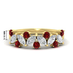 Load image into Gallery viewer, 1.85-ct-vintage-ruby-wedding-bands-for-women-in-yellow-gold-FDWB2308GRUDR-1.85CT-NL-YG