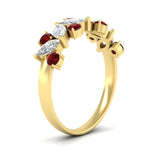 Load image into Gallery viewer, 1.85-ct-vintage-ruby-wedding-bands-for-women-in-yellow-gold-FDWB2308GRUDR-1.85CT-NL-YG