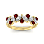 Load image into Gallery viewer, 1.85-ct-vintage-ruby-wedding-bands-for-women-in-yellow-gold-FDWB2308GRUDR-1.85CT-NL-YG