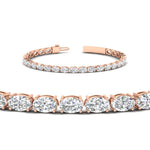 Load image into Gallery viewer, 10-ct-oval-diamond-basket-tennis-bracelet-in-rose-gold-fdbrc10444-10-00-ct-fancy1-nl-rg