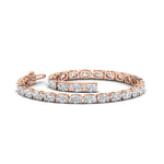 Load image into Gallery viewer, 10-ct-oval-diamond-basket-tennis-bracelet-in-rose-gold-fdbrc10444-10-00-ct-fancy1-nl-rg