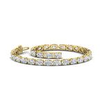 Load image into Gallery viewer, 10-ct-oval-diamond-basket-tennis-bracelet-in-yellow-gold-fdbrc10444angle2-10.00-ct-nl-yg