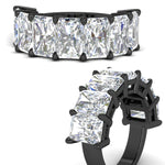 Load image into Gallery viewer, 10-carat-7-stone-radiant-cut-wedding-ring-in-black-gold-FD8008RABANGLE3-10.00CT-NL-BG