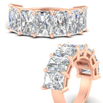 Load image into Gallery viewer, 10-carat-7-stone-radiant-cut-wedding-ring-in-rose-gold-FD8008RABANGLE3-10.00CT-NL-RG