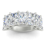 Load image into Gallery viewer, 10-carat-7-stone-radiant-cut-wedding-ring-in-white-gold-FD8008RABANGLE5-10.00CT-NL-WG
