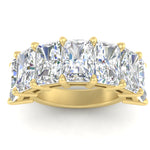 Load image into Gallery viewer, 10-carat-7-stone-radiant-cut-wedding-ring-in-yellow-gold-FD8008RABANGLE5-10.00CT-NL-YG