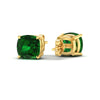 Load image into Gallery viewer, 10-carat-cushion-cut-emerald-basket-stud-earring-in-yellow-gold-fdear10411cugemgrangle4-10.00ct-nl-yg.jpg