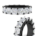 Load image into Gallery viewer, 10-carat-princess-cut-diamond-eternity-wedding-band-in-black-gold-FD10247PRBANGLE3-10.00CT-NL-BG