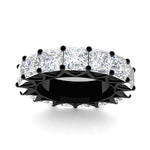 Load image into Gallery viewer, 10-carat-princess-cut-diamond-eternity-wedding-band-in-black-gold-FD10247PRBANGLE5-10.00CT-NL-BG