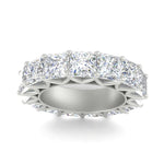 Load image into Gallery viewer, 10-carat-princess-cut-diamond-eternity-wedding-band-in-white-gold-FD10247PRBANGLE5-10.00CT-NL-WG