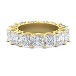 Load image into Gallery viewer, 10-carat-princess-cut-diamond-eternity-wedding-band-in-yellow-gold-FD10247PRB-10.00CT-NL-YG