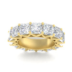 Load image into Gallery viewer, 10-carat-princess-cut-diamond-eternity-wedding-band-in-yellow-gold-FD10247PRBANGLE5-10.00CT-NL-YG