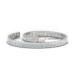 Load image into Gallery viewer, Princess Cut Half Bezel Tennis Bracelet