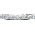 Load image into Gallery viewer, Princess Cut Half Bezel Tennis Bracelet