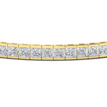 Load image into Gallery viewer, Princess Cut Half Bezel Tennis Bracelet
