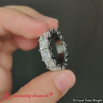 Load image into Gallery viewer, 10-carat-princess-cut-eternity-black-lab-diamond-band-fd10247pr-10-00-ct-bg-5