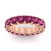 Load image into Gallery viewer, 10-carat-princess-cut-pink-sapphire-eternity-ring-band-in-rose-gold-FD10203PRBGSADRPIANGLE5-10.00CT-NL-RG.jpg