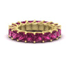 Load image into Gallery viewer, 10-carat-princess-cut-pink-sapphire-eternity-ring-band-in-yellow-gold-FD10203PRBGSADRPI-10.00CT-NL-YG.jpg