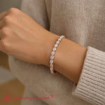 Load image into Gallery viewer, 10-ct-oval-diamond-basket-tennis-bracelet-in-rose-gold-fdbrc10444-10-00-ct-fancy1-nl-rg