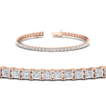 Load image into Gallery viewer, 10-ct-princess-cut-diamond-tennis-bracelet
