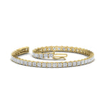 Load image into Gallery viewer, 10-ct-princess-cut-diamond-tennis-bracelet-in-yellow-gold-FDBRC10450PRANGLE4-10.00CT-NL-YG_f2bc38ac-d365-43ef-8a95-f5c66a50803b