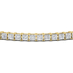 Load image into Gallery viewer, 10 Ct Princess cut Diamond Tennis Bracelet