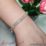 Load image into Gallery viewer, 10 Ct Princess cut Diamond Tennis Bracelet