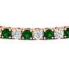 Load image into Gallery viewer, 10-ct.-diamond-tennis-bracelet-with-emerald-in-rose-gold-FDBRC8635ROGEMGRANGLE5-10.00_20CT-NL-RG